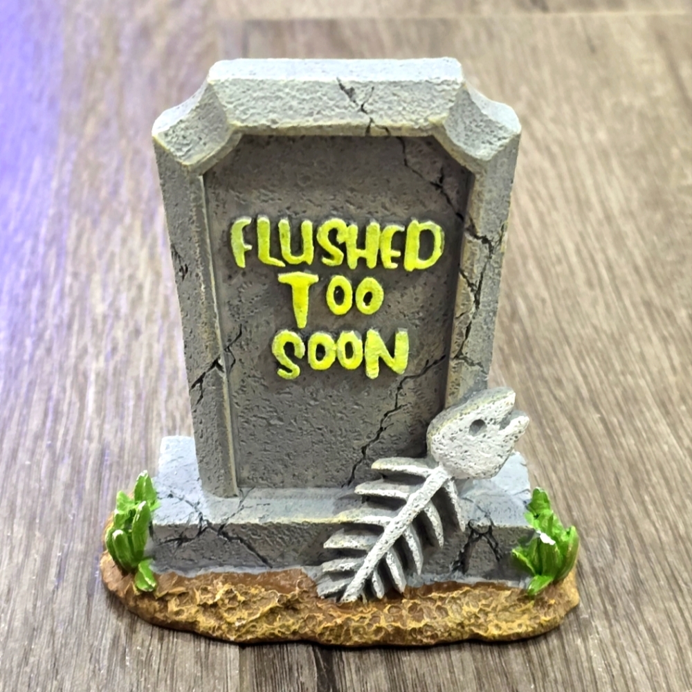 "Flushed Too Soon" Aquarium Ornament